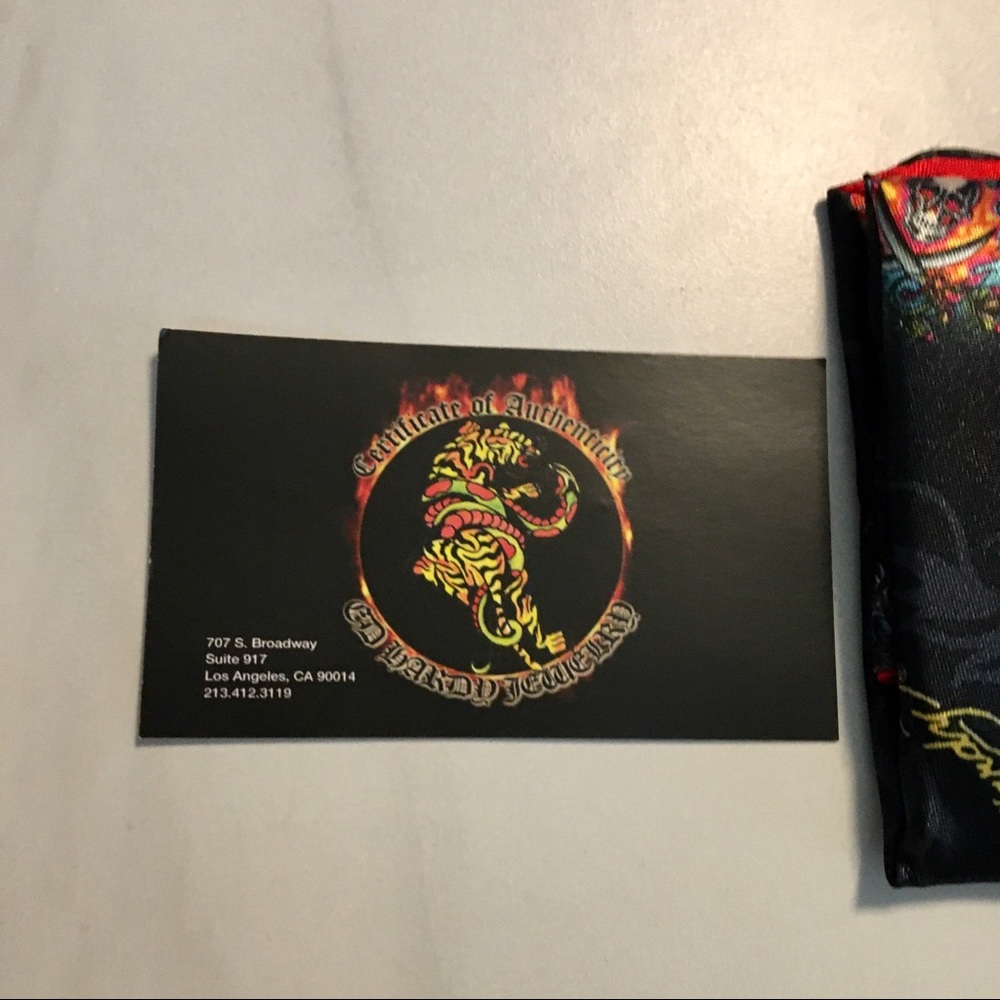 NWT Ed Hardy Dog Tag Necklace with COA and pouch - Picture 3 of 8